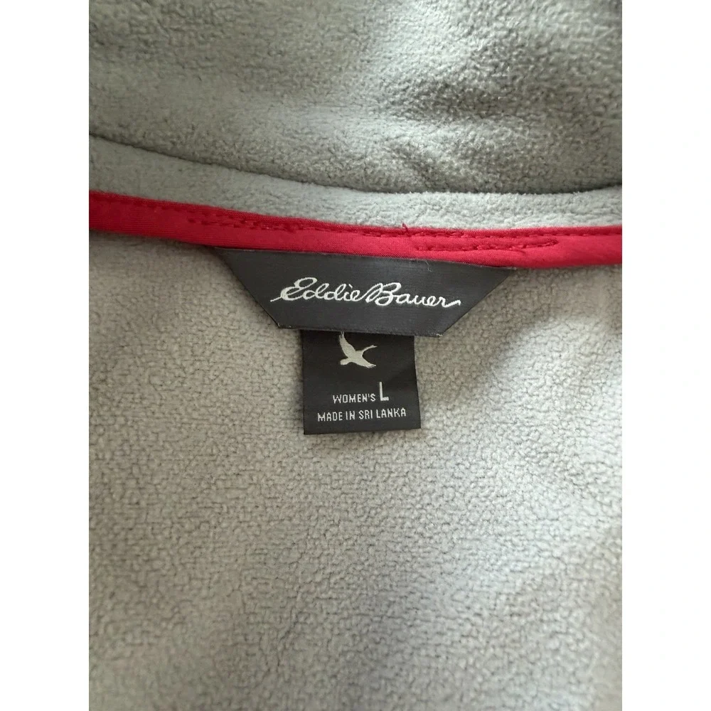 Eddie Bauer Women's Fleece Lined Jacket Large Pink Zip Pockets‎
